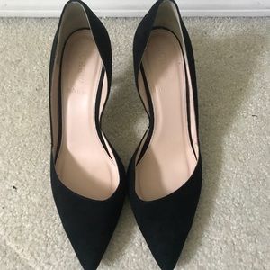 Black, J. Crew suede pump